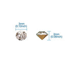 Fashewelry 3mm Pointed Back Clear Glass Rhinestone 1440pcs Mini Crystal Diamante Gems Gold Plated for Nail Art Craft Replacing Jewelry - color: Clear, Golden Back, size: 3mm-Glass