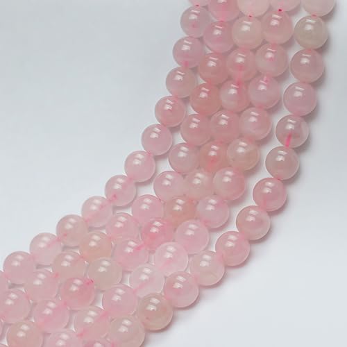 MJDCB 7A Pure Natural Rose Quartz Beads Round Loose Beads for Jewelry Making DIY Bracelet 15" (8mm) - color: Rose Quartz, size: 8mm
