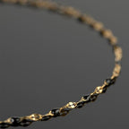 UMAOKANG 16.4 Feet Gold Plated Chain for Jewelry Making, Stainless Steel Chain Roll Necklace Chains Bulk Jewelry Supplies Findings - color: Gold-Black