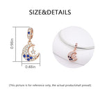 Charm for Bracelets and Necklaces, Heart Animals 925 Sterling Silver Bead Celestial Sun Moon Star Charms Jewelry Gift for Women Girls - color: Rose Gold Moon Star Dangle Charm