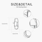925 Sterling Silver Double Opening Lobster Clasp, Necklace Bracelet Anklet Jewelry Extender Clasp for DIY Jewelry Making (Style 2-2pcs) - style: style 2-2pcs