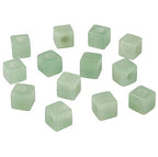 TUMBEELLUWA Stone Bead for Jewelry Making, Healing Crystal Large Hole Square Shape Loose Beads Pack of 15,Green Aventurine - color: green