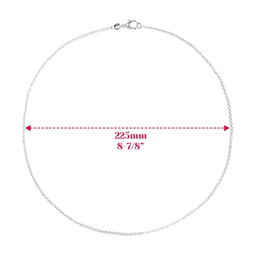 30 Pack Necklace Chains Bulk for Jewelry Making, Selizo Bulk Necklace Chains Silver Plated Cable Chains for Jewelry Making, 1.2 mm (18 Inches) - size: 18 Inches
