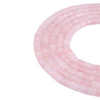 BEADIA Natural Rose Quarts Crystal Spacer Beads Caps Loose Semi Gemstone for Beading Jewelry Making 6mmx3mm 38cm - color: Rose Quarts Crystal, size: Round 6mm x 3mm