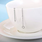 Dorella Sterling Silver Necklace Extenders Chain Set of 2 Pcs Pack 2" and 5" or 3" and 4" - Solid 925 Sterling Silver Fine Chain Dainty Durable Adjustable - color: B Sterling Silver 4" + 3" Rolo Chain Necklace Extender