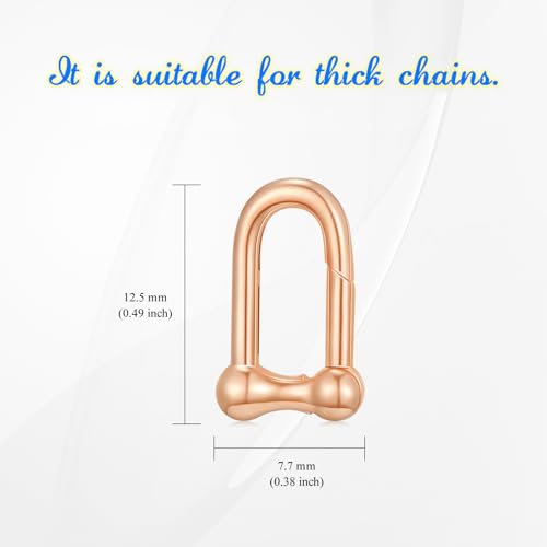 14K Gold Jewelry Clasp Necklace Extender Clasp Bracelet Extension Connector for DIY Necklace Bracelet Anklet Jewelry Making (Style 11-Rose) - size: Style 11-Rose