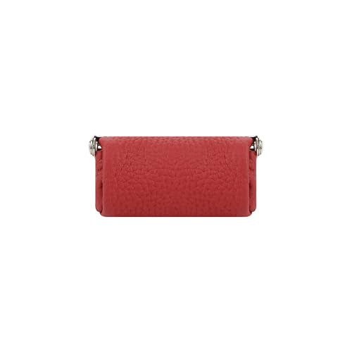 Royal Bagger Genuine Cow Leather Mini Jewelry Box Women's Coin Purse Solid Color Kiss Lock Change Pouch Casual Style Small Storage Bag for Women 1894 (Milk Tea) - color: Milk Tea