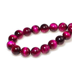 MJDCB Stone Beads 10mm 35pcs Round Rose Red Tiger's Eye Loose Gemstone Bead Charms for Jewelry Making Bracelet Necklace Earring Pendant - color: Rose Red Tiger's Eye, size: 10mm