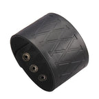 GelConnie Leather Cuff Bracelet Punk Braided Bracelets Rock Leather Wristbands Faux Mens Leather Bracelet Gothic Viking Bangle Adjustable Wrap Bracelet for Women,Men - color: MLPB087-Black