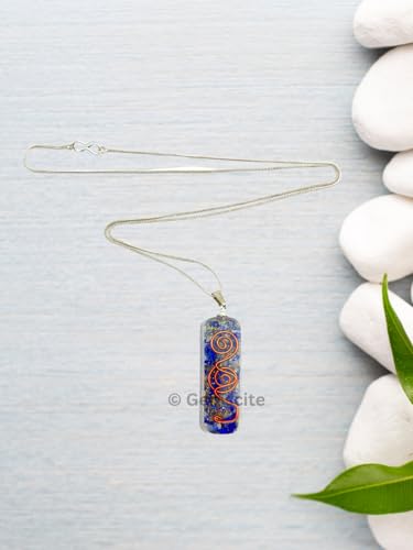 Crystal Necklace Pendant for Women Men - Orgone Necklace Pendant of Healing Crystal for Protection-Spiritual Jewelry - color: Lapis Lazuli