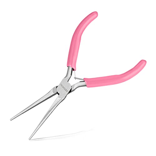 6-Inch Small Needle Nose Pliers for Jewelry Making Precision Extra Long Needle Nose Pliers Smooth Jaws Jewelry Pliers for Bending Wire and Small Object Gripping Jewelry Making Tools - style: Needle Nose Pliers