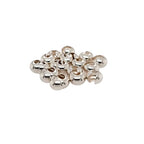 20pcs 925 Sterling Silver Open Crimp Bead Covers, 5MM, By CRAFT WIRE - color: 925 Sterling Silver, size: 5MM