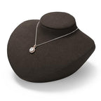 Microfiber Jewelry Bust Display Necklace Pendant Stand for Showcase (Brown) - color: Brown