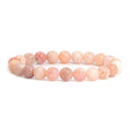 Justinstones Gem Semi Precious Gemstone 8mm Round Beads Stretch Bracelet 7 Inch Unisex - color: Peruvian Pink Opal