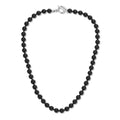 GAVU Hand-knotted Men's Beaded Necklace, Crystal Necklace for Men - color: Matte Onyx, size: 24"