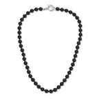 GAVU Hand-knotted Men's Beaded Necklace, Crystal Necklace for Men - color: Matte Onyx, size: 24"