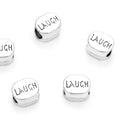 40pcs Laugh Large Hole Happiness Loose Beads (4.5mm Hole) Antique Silver Metal Spacer for DIY Craft Jewelry Making MEC-C5 - size: Laugh Bead