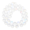 uxcell Matte Crystal Glass Beads 10mm Synthetic Frosted Shining Semi-Precious Round Loose Beads Synthetic Moonstone for Jewelry Making DIY Bracelet, White - color: White, size: 10mm