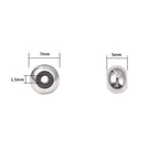 BEADIA Stainless Steel Spacer Beads 7x5mm Rondelle Loose Charm Caps Beads for DIY Jewelry Making 100pcs with 1.5mm Hole - color: 7x5mm 1.5mm