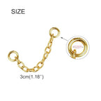 4Pcs Gold Earrings Connector Chains Set for Women, Convertible Dangle Chain for Double Piercings 50mm - color: gold 30mm
