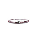 Made by Nami Surfer Anklet with Snap Hook Clasp Waterproof & Adjustable Thin String Ankle Bracelets for Women and Men Handmade Jewelry for Beach and Music Festival Accessories - color: Ruby Red Black