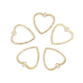 20pcs Adabele Brushed Raw Brass 21mm Filigree Heart Pendant Connector 2-Hole Component Earring Findings No Plated/Coated for Jewelry Craft Making CF-C4 - size: Filigree Heart (2-Hole)