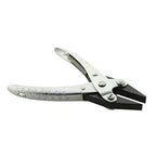 The Beadsmith Half Round/Flat Nose Parallel Pliers, 5.5 inches (140mm) Steel tool for jewelry making, with spring - style: Half Round/Flatnose - 140mm