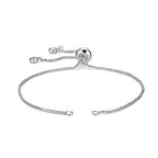 DanLingJewelry 5pcs Adjustable Slider Metal Bracelet Slider Extender Chains with Rhinestone Charms for Jewelry Making DIY 8 Inches(223mm) P - color: StyleⅩ-5 pcs-Platinum