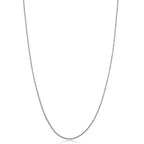 Kooljewelry Womens Classic Rope Chain - 14k White Gold Barely-There Necklace Thin Lightweight - size: 14 inch, style: 0.9 mm wide