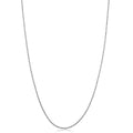 Kooljewelry Womens Classic Rope Chain - 14k White Gold Barely-There Necklace Thin Lightweight - size: 20 inch, style: 0.9 mm wide