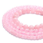 BEADIA Natural Rose Quartz Crystal Stone Round Loose Semi Gemstone Beads for Jewelry Making 6MM 61PCS - color: Rose Quartz Crystal, size: 6mm