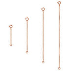Necklace Extender, 4Pcs Rose Gold 925 Sterling Silver Necklace Extenders Chain Bracelet Anklet Extension for Women Multiple Necklaces Jewelry (1”, 2”, 3”, 4”) - color: Rose Gold
