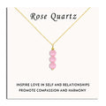 SmileBelle Crystal Necklace, Jade Necklace for Women as Anniversary Birthday Mothers Day Gifts for Women 14k Gold Black Tourmaline as Birthstone Jewelry for Girls Dainty Crystal Jewelry - color: Pink Rose Quartz