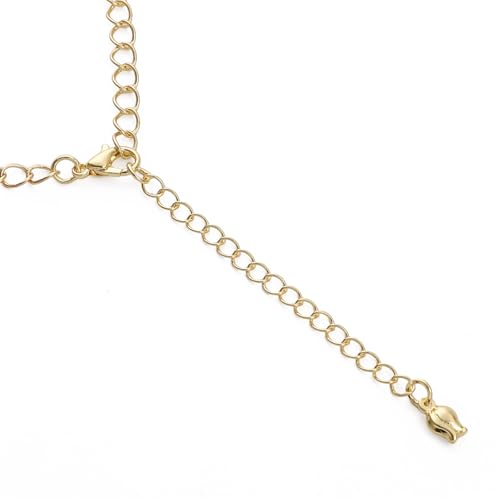 BEADIA 14K Gold Plated Extender Chains 75mm 20pcs Rose Extension Tail Chains for Jewelry Making Findings - color: Rose