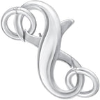 Pndeyo 925 Sterling Silver Lobster Claw Clasps, Double Opening Necklace Enhancer Shortener, Hypoallergenic Spring Rings Clasp Connector Carabiner for Bracelet Anklet Jewelry Making - color: Silver-1pc-0.59"×0.31"-with rings