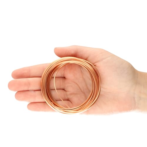 The Beadsmith Half-Round Craft Wire – Soft Temper Jewelry Wire, Copper Color, 21 Gauge, 7 Yards - color: Copper, size: 21 Gauge