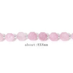 8mm Faceted Natural Spodumene Stone Loose Round Semi Gemstone Beads for Bracelet Necklace Jewelry DIY Making - color: Spodumene-1