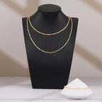 5 Meters Gold Plated Chain for Jewelry Making Stainless Steel Link Chains Bulk on Spool with Jump Rings Lobster Clasps - color: Gold