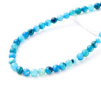 6mm 60pcs DIY Natural Blue Striped Agate Stone Beads Round Healing Crystal Gemstone Loose Beads for Jewelry Making Handmade Bracelet Necklace - color: Blue Striped Agate, size: 6mm