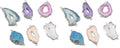 Natural Agate Geode Crystal Druzy Connectors Pearl Links Jewelry Connectors Charms DIY for Necklace or Jewelry Making（3 pcs） - size: 20X40-30X60mm (Pack of 2)