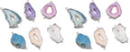 Natural Agate Geode Crystal Druzy Connectors Pearl Links Jewelry Connectors Charms DIY for Necklace or Jewelry Making（3 pcs） - size: 20X40-30X60mm (Pack of 2)