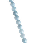 Natural Stone Beads Aquamarine 8mm Polished Round Smooth Gemstone Beads for Jewelry Making 15 Inch(Aquamarine,8mm) - color: Aquamarine, size: 8mm