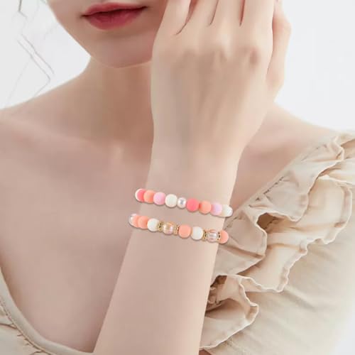 1 Box 500Pcs Candy Color Acrylic Beads Round Frosted Bead Bulk 8mm Plastic Balls Pastel Matte Mix Gumball Loose Spacer Beads for Jewelry Making Bracelets Necklaces Earrings Keychain Adult - color: Pink