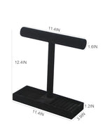 Multi-Use Jewelry Holder Stand, Necklace Bracelet Ring Organizer Stand, Scrunchie Watches Velvet Jewelry Holder Stand With Tray for Women Home Use(Black Color) - color: Black