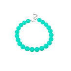 Chunky Acrylic Resin Beaded Necklace for Women Colorful Large Round Choker Adjustable Stack Acrylic Beads Necklace Resin Summer Party Jewelry - style: Blue