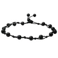 Amazing Gemstone Crystal Anklet Ankle Bracelets for Women - Waterproof Beaded Healing Crystal Anklets, Plus Size Chakra Gemstone Bead Anklet - color: Black Obsidian, style: Hand Knotted