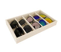 Luxurious 5 Grid Beige Velvet Eyewear Storage Sunglasses Jewelry Tray Organizer Soft Protection Drawer Divider Store Display - color: B5