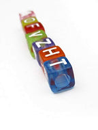 1000pcs Mixed Acrylic Letter/Alphabet “A-Z”Cube Beads for DIY Craft (Transparent Multicolor 6x6x6mm) - color: Transparent Multicolor 6x6x6mm