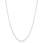 Kooljewelry Womens Classic Rope Chain - 14k White Gold Barely-There Necklace Thin Lightweight - size: 14 inch, style: 0.7 mm wide