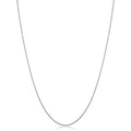 Kooljewelry Womens Classic Rope Chain - 14k White Gold Barely-There Necklace Thin Lightweight - size: 18 inch, style: 0.7 mm wide